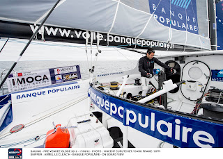 Armel Le Cleac'h :"Avec Bernard (Stamm), on navigue ensemble depuis ce matin."