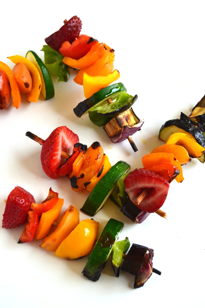 Grilled Rainbow Fruit and Vegetable Kebabs The Nutritionist Reviews