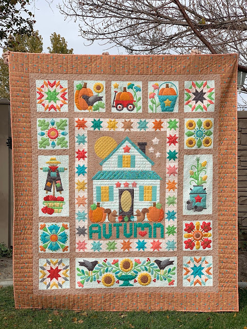 “Autumn Love Sew Along” is a Free Autumn Quilt Pattern designed by Lori Holt from Bee in My Bonnet!