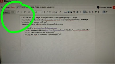 Cara Memasukkan File Word ke Blog Agar Rapi