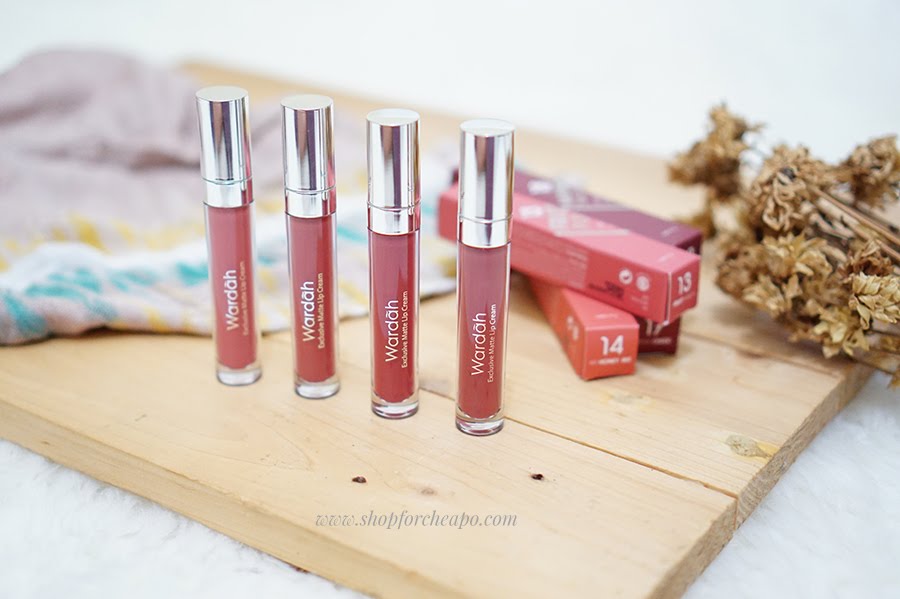 wardah exclusive matte lip cream new colors swatch review