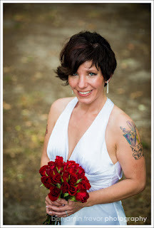 Bride with Small Bouquet