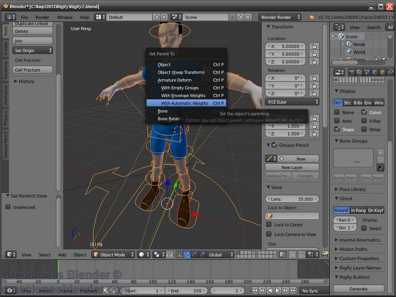 Creaciones Blender: Addon Rigify para crear armaduras de forma simple ...