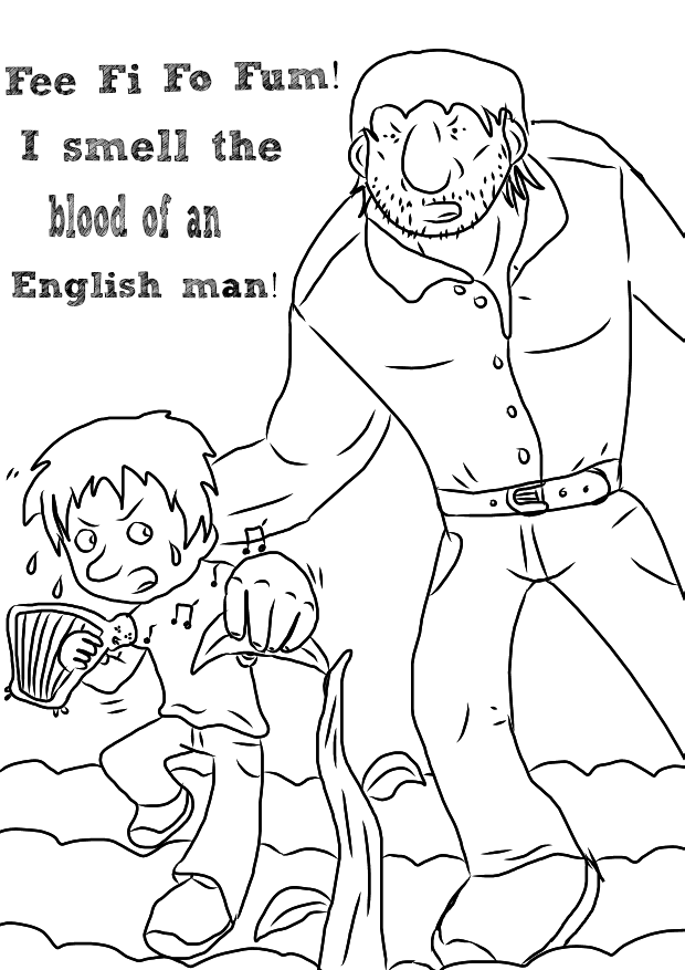 jack in the beanstock coloring pages - photo #43
