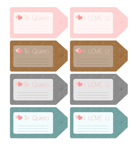 diseño etiquetas romanticas