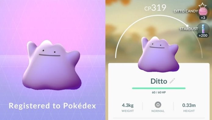 Pokémon Go: Saiba quais Pokémon podem ser um Ditto transformado