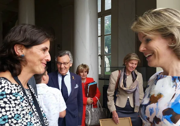 Queen Mathilde of Belgium attended the Conference of Children's Rights at Academy Palace