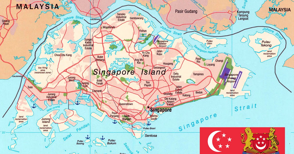 Peta Negara Singapura - Sejarah Nasional dan Dunia