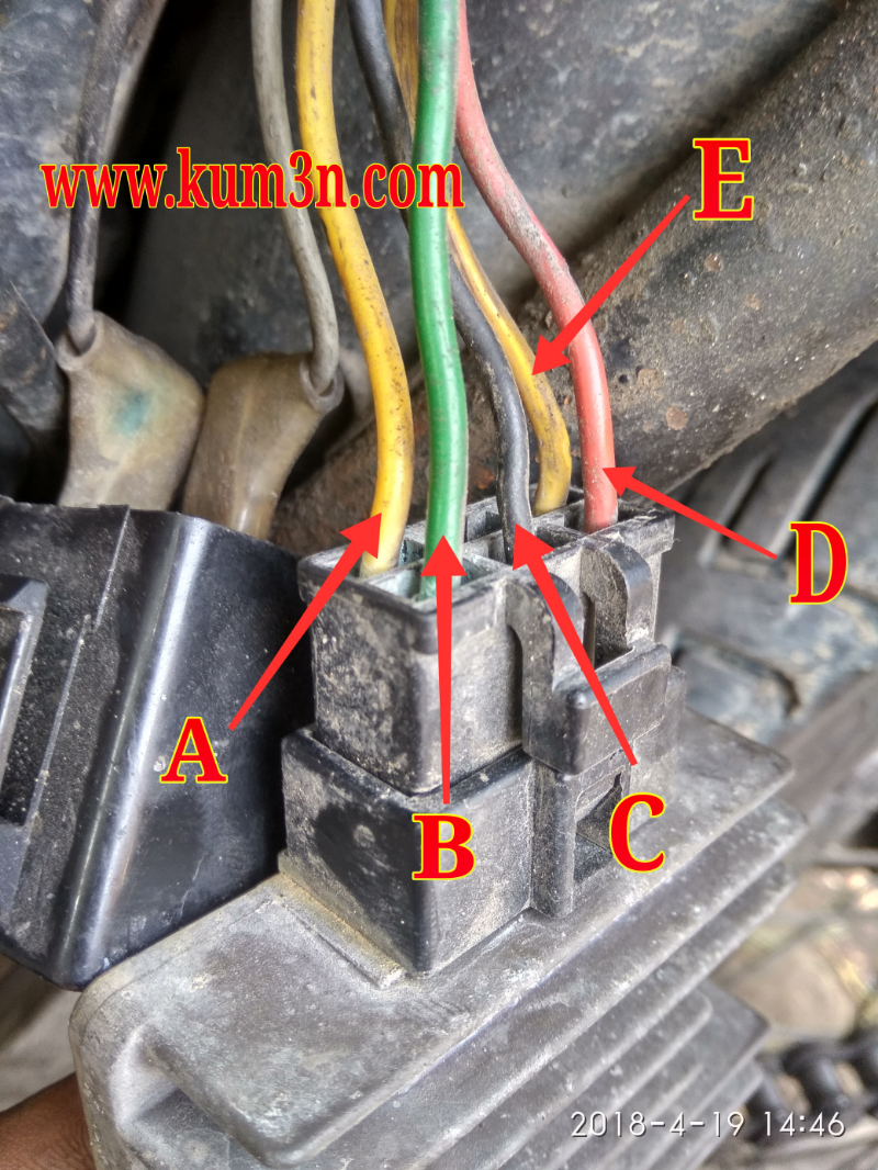 Warna kabel soket Kiprok Mega pro dan fungsinya