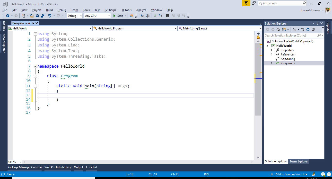 C# First Program