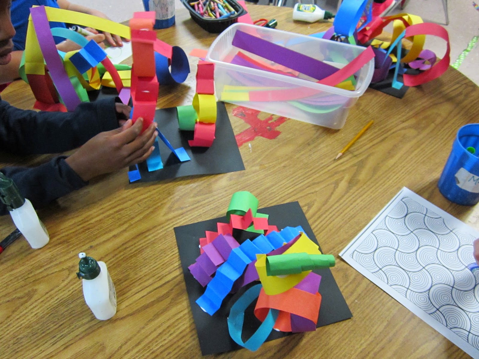 ChumleyScobey Art Room Paper Line Sculpture