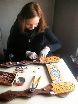 Sylwia - w trakcie pracy nad mozaiką