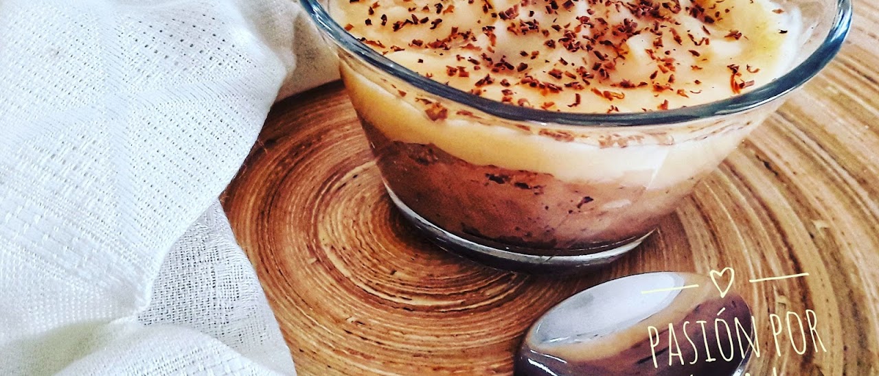 MOUSSE DE CHOCOLATE Y CREMA PASTELERA SIN LACTOSA