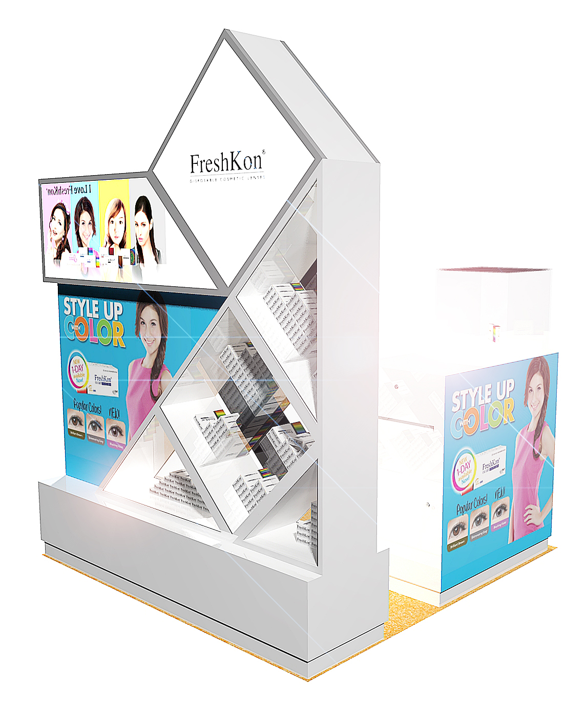 Product Display Showcase Rack Design Freshkon iVision Design Malaysia