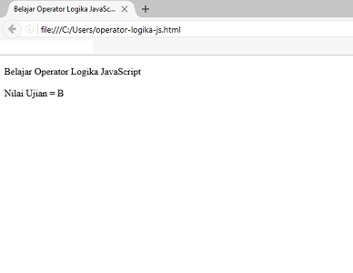 Operator Logika javascript