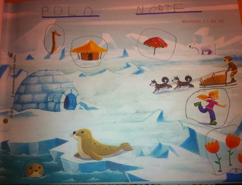 Blog de aula, infantil (4 años): Trabajamos la navidad y el Polo Norte