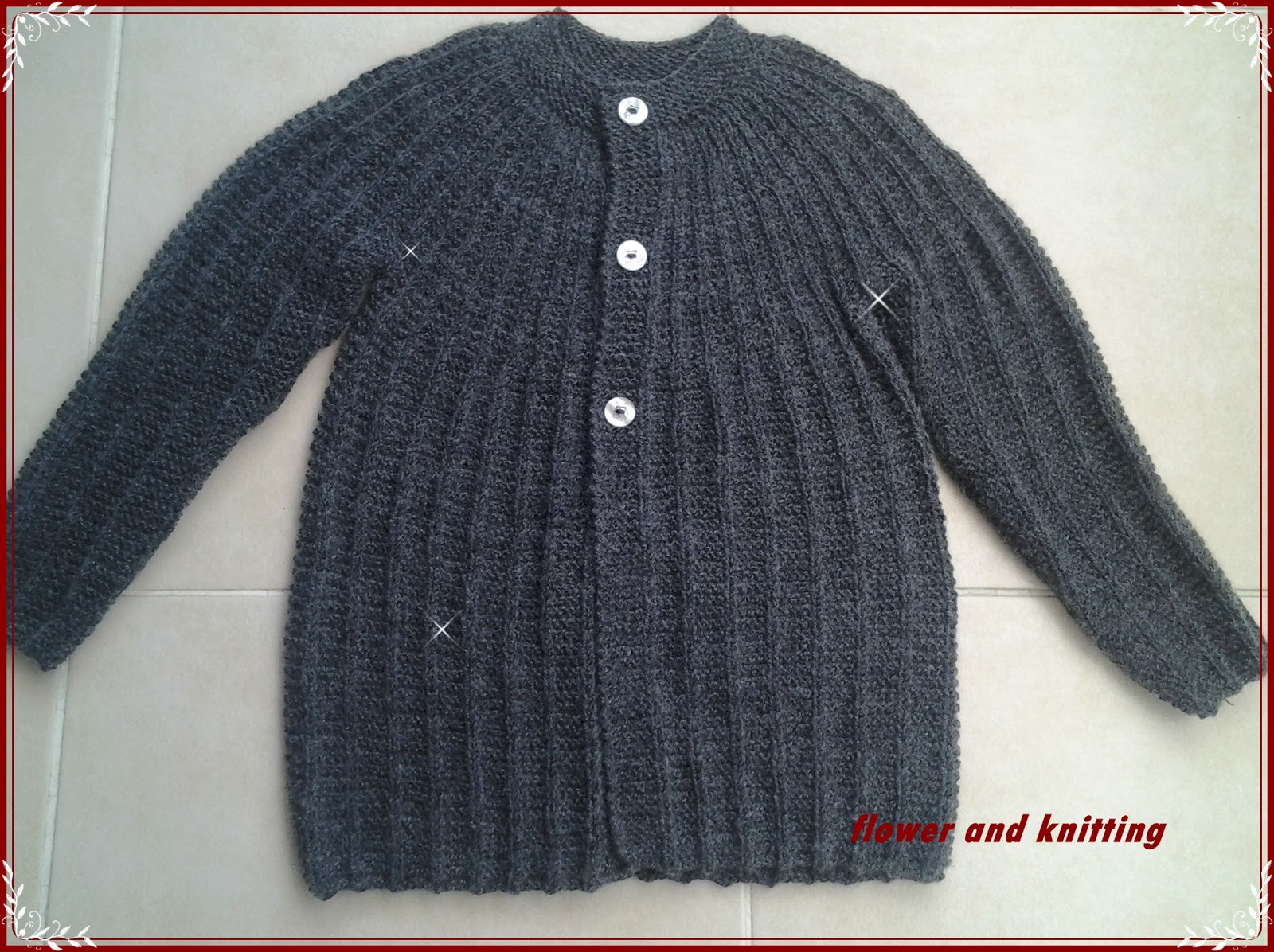 FLOWER AND KNİTTİNG ERKEK ÇOCUK HIRKASI