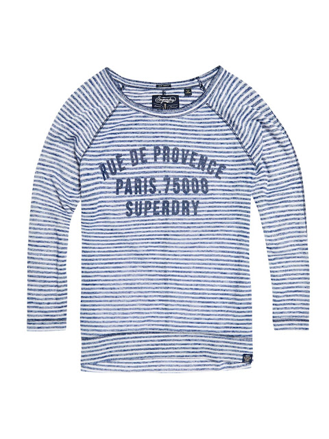 Superdry harbour stripe graphic top