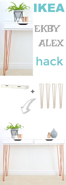 Ikea Ekby Alex Hairpin Console Table Hack
