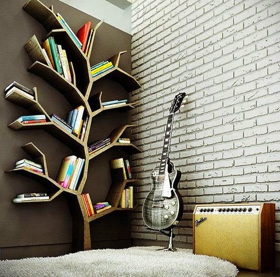 estantes de madera para habitaciones