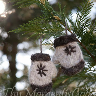 Needle felted christmas cookie cutter ornaments tutorial