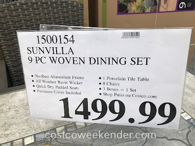 Deal for the Sunvilla 9-piece Woven Dining Set at Costco