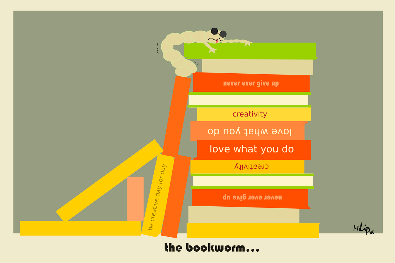funny bookworm card