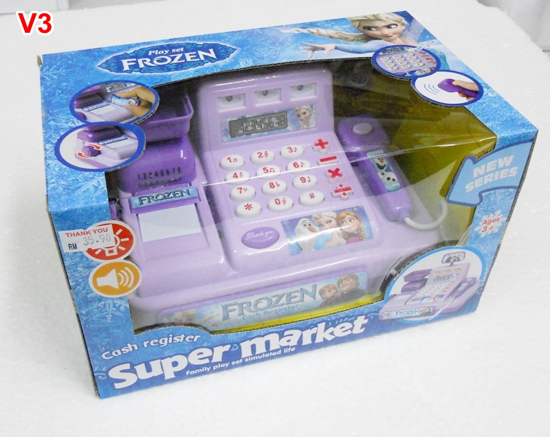 BongBongIdea TOY CASH REGISTER CASH COUNTER FROZEN ELSA ANNA