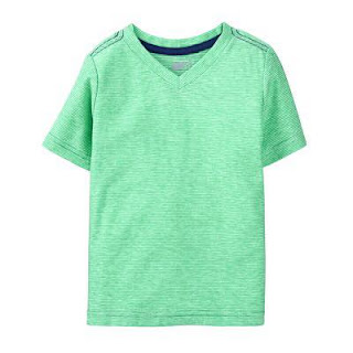 Áo thun kẻ dệt cổ tim tay ngắn bé trai. Crazy8. Size 1-5T. 