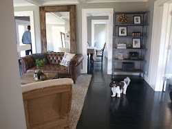 farmhouse industrial party decor birthday hello room living modern floors wood open studio shelving