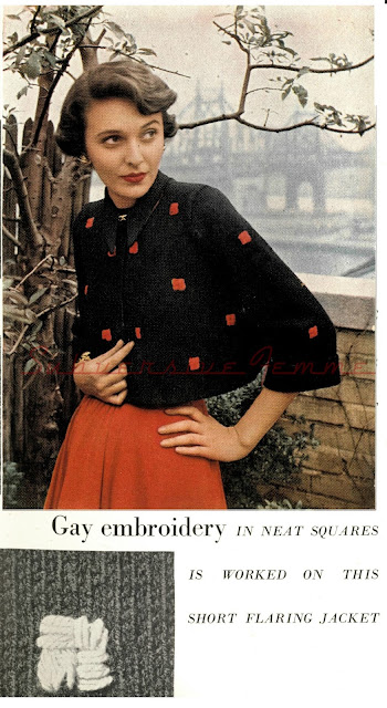 The Vintage Pattern Files: Free 1940's Knitting Pattern - Embroidered Jacket The Vintage Pattern Files: Free 1940's Knitting Pattern - Embroidered Jacket