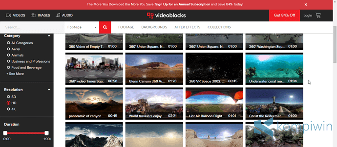videoblocks video 360