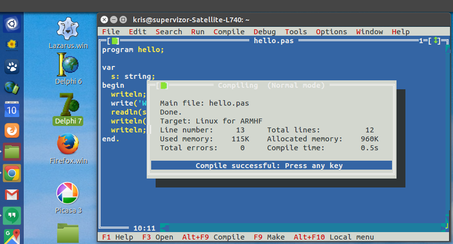 Linux compiler. Как установить Паскаль на линукс. Расположение Pascal на Linux. Паскаль Интерфейс.