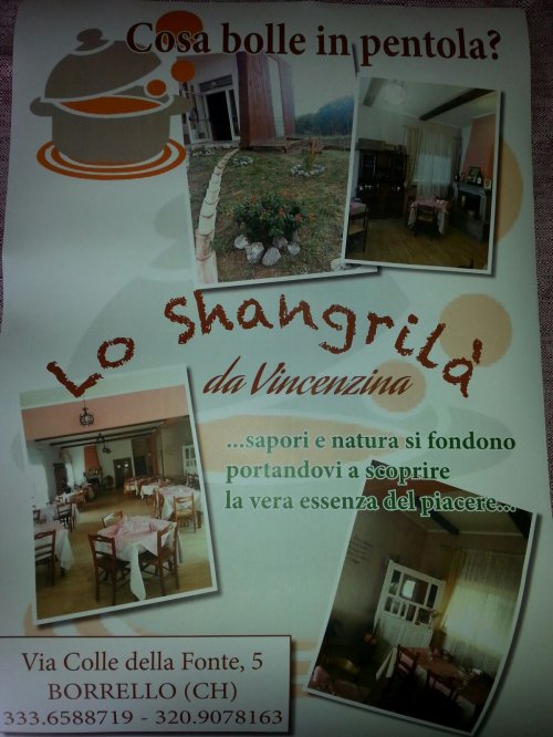 Ristorante Lo Shangrila da Vincenzina,  i veri sapori della tipica cucina abruzzese, Via Colle dell