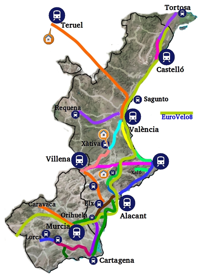 Cycling routes in the Valencian Community