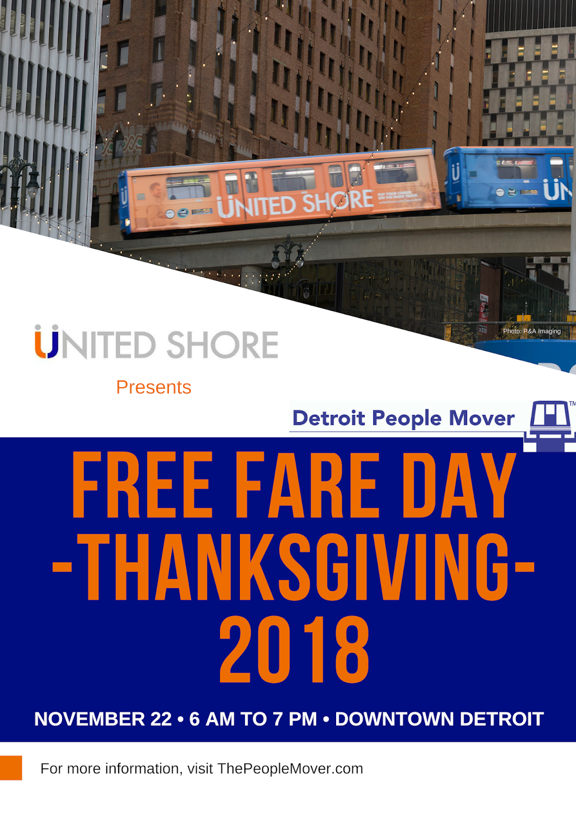 FREE IS MY LIFE FREE People Mover rides on Thanksgiving Day 11/22