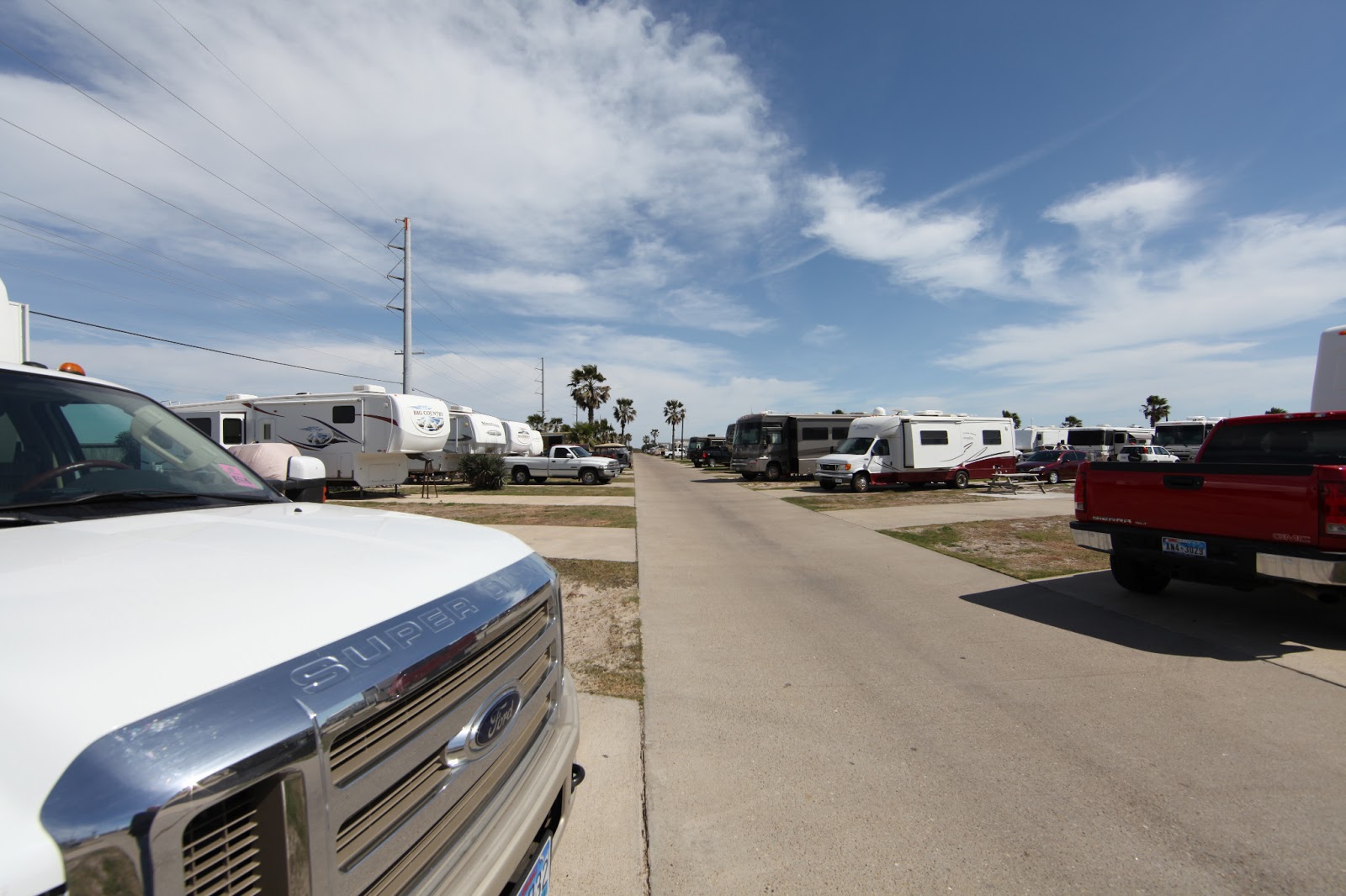 Alfreda and Dave's Travels Pioneer Village RV Park, Port Aransas, Tx.