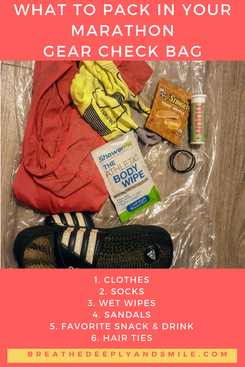 Breathe Deeply and Smile: What to Pack in Your Marathon Gear Check Bag