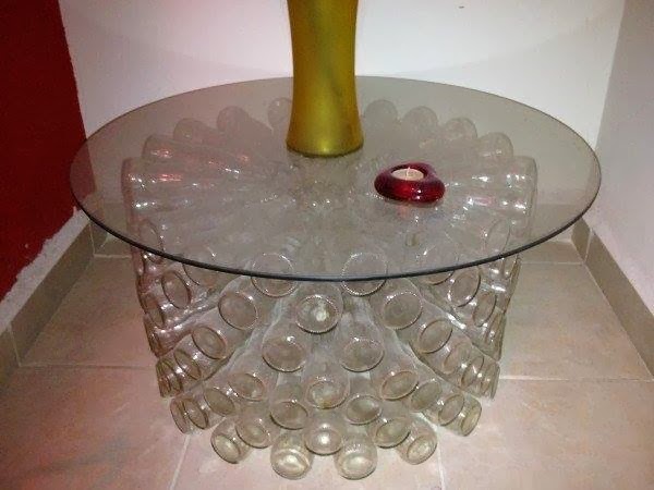 Glass Bottle Table