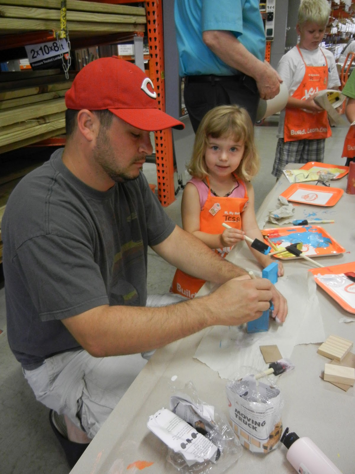 My "Party of Five" Let's build something! Home Depot Kids Day