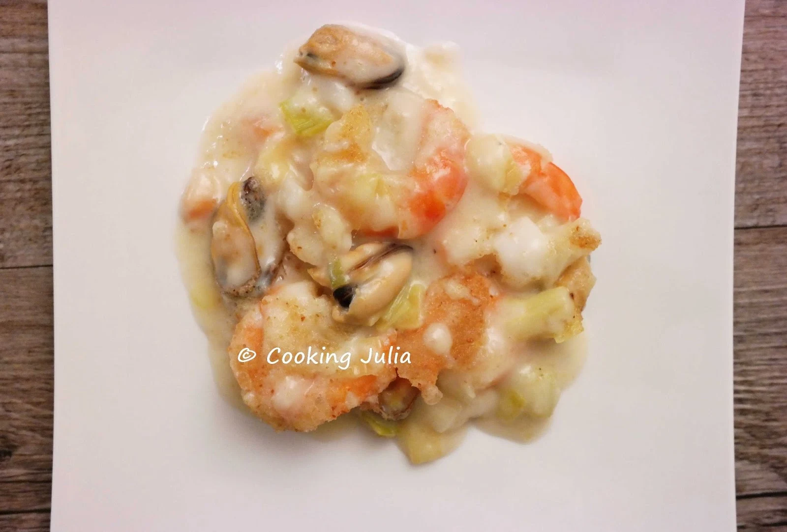 COOKING JULIA : GRATIN DE FRUITS DE MER