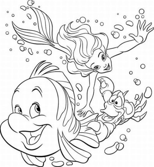 Little Mermaid Coloring Pages title=