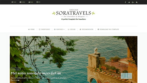 Sora Travel Blogger Template