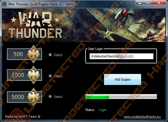 War Thunder Golden Eagles Hack Fully undetectable cheats and hacks!