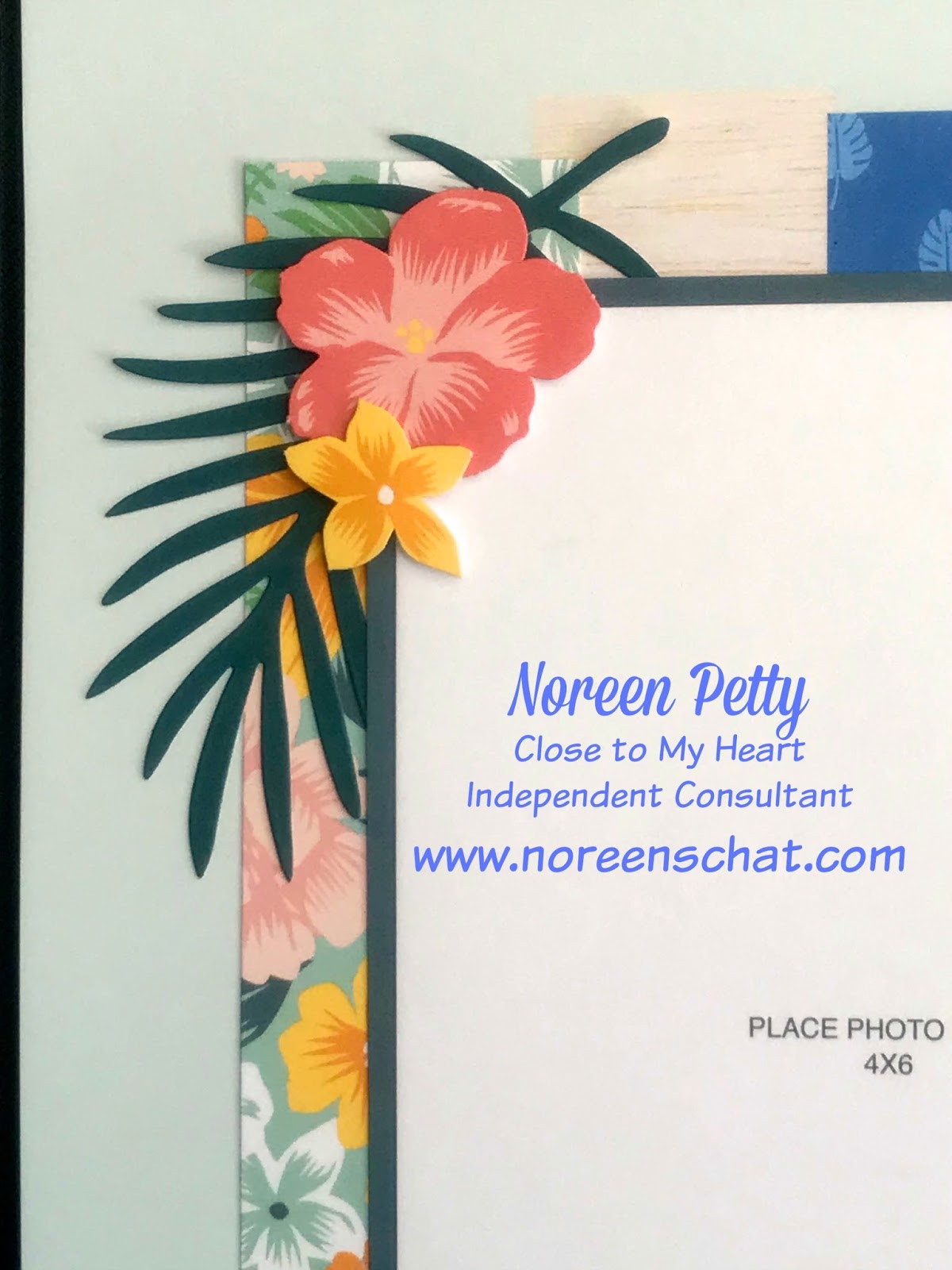 Noreen's Scrap N Chat CTMH Postcard Perfect Paradise Scrapbook Layout