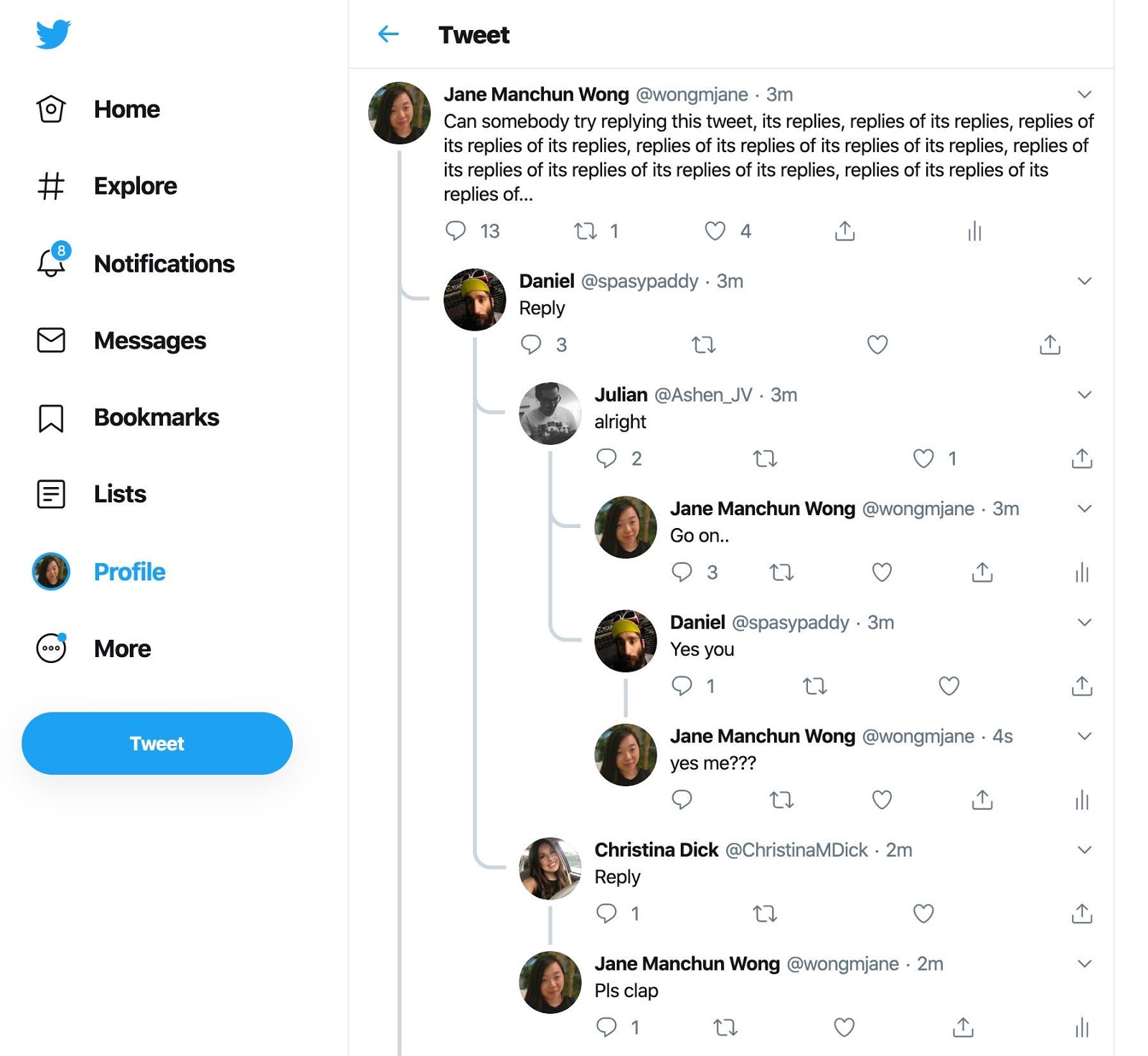 Twitter is experimenting with conversation threads, changes will take