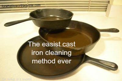 The easiest cast iron cleaning method ever!