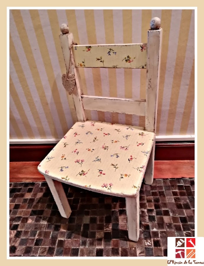silla con decoupage