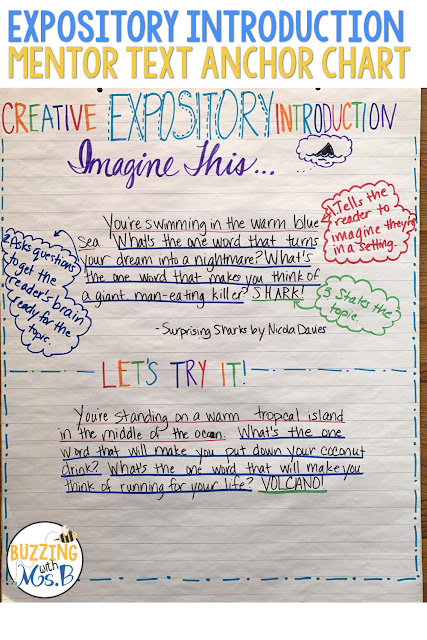 Teaching your students creative expository introductions is a lot easier when you use quality mentor texts. This sequence of lessons includes a mentor text, an anchor chart, a guide for you to try writing your own creative introduction, and free printables for students to try out the strategy in their own informational writing. This strategy works for opinion writing, too, and is especially effective for helping 4th graders write their introductory paragraph for STAAR Writing.