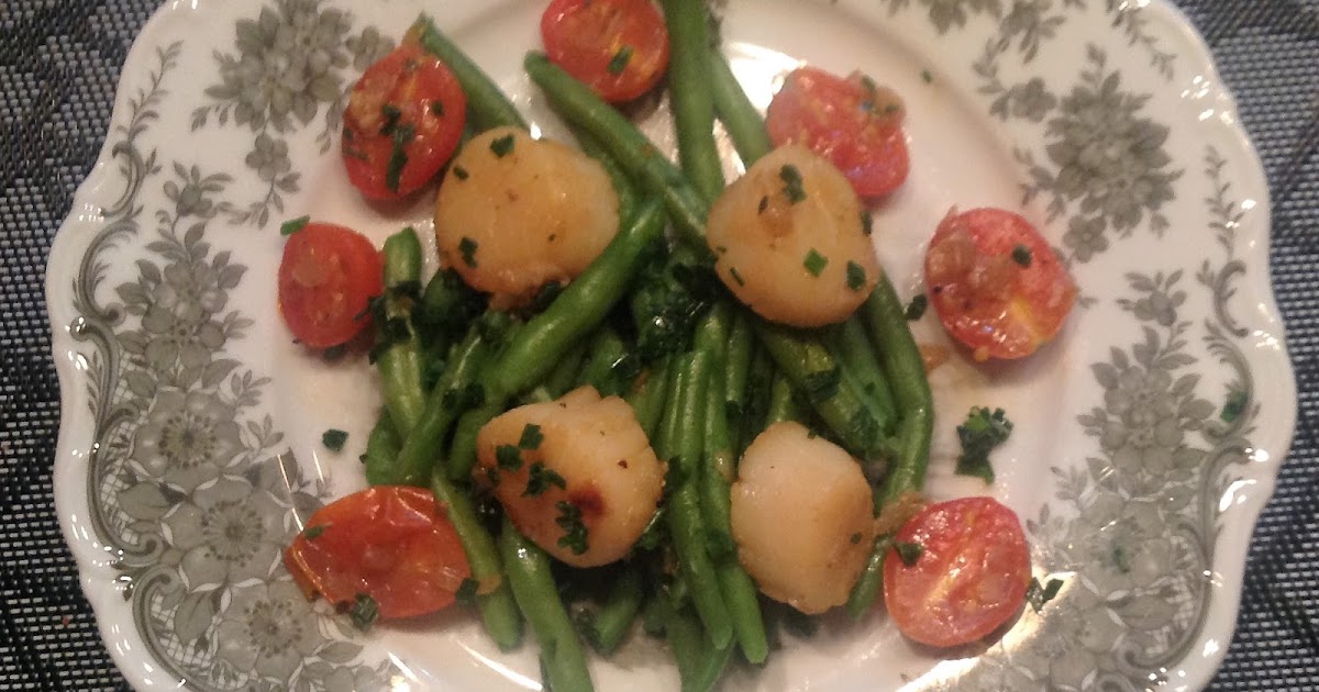 Marlis + Peters Küchenwelt: Japanische Kammmuscheln auf Bohnen